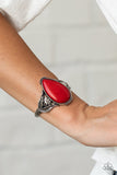 Blooming Oasis - Red Cuff Bracelet Paparazzi