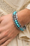 Trail Mix Mecca - Fashion Fix February 2021 Turquoise Blue Stretchy Bracelet Paparazzi