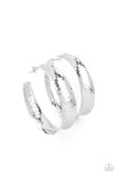 Fearlessly Flared - Silver Hoop Earrings Paparazzi