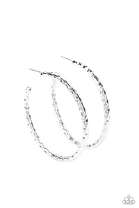 Urban Upgrade - Silver Hoop Earrings Paparazzi