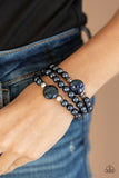 Exquisitely Elegant - Blue Pearl Stretch Bracelet Paparazzi