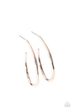 Totally Hooked - Rose Gold Hoop Earrings Paparazzi