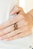 Lotus Crowns - Copper Stretchy Ring Paparazzi