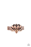 Lotus Crowns - Copper Stretchy Ring Paparazzi