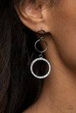 Rule-Breaking Radiance - Black Gunmetal Post Earrings Paparazzi