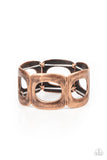 In OVAL Your Head - Copper Stretch Bracelet Paparazzi