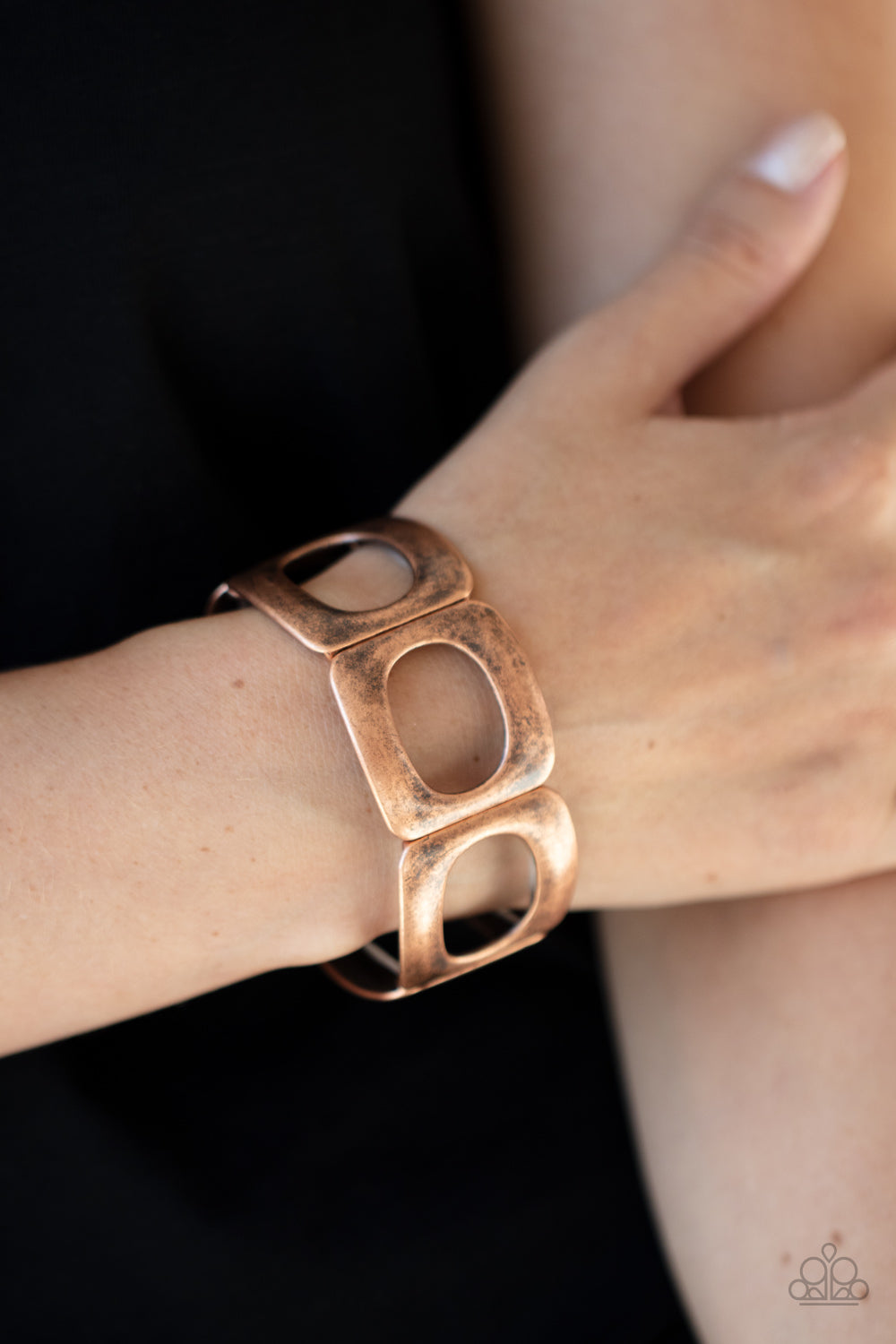 Copper stretch outlet bracelet paparazzi