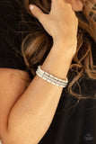 Vintage Beam - White Pearl Stretchy Bracelet Paparazzi