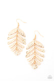 Palm Lagoon - Gold Leaf Earrings Paparazzi