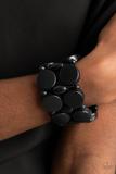 Beach Bravado - Black Wooden Bracelet Paparazzi