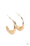 Modern Meltdown - Gold Hoop Earrings Paparazzi