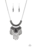 Desert Devotion - Black Feather Necklace Paparazzi