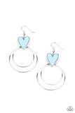 Happily Ever Hearts - Blue Heart Earrings Paparazzi