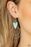 Happily Ever Hearts - Blue Heart Earrings Paparazzi