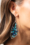 Sweetly Effervescent - Blue Rhinestone Earrings Paparazzi