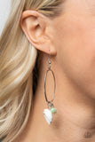 This Too SHELL Pass - Green Cat's Eye Shell Earrings Paparazzi