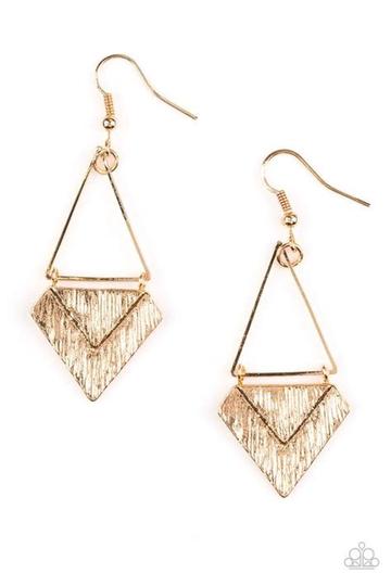 Desert Treasure - Gold Earrings Paparazzi