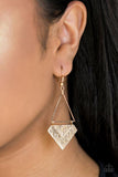 Desert Treasure - Gold Earrings Paparazzi