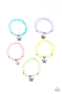 Starlet Shimmer - Stretch Bracelets with Butterfly Charm Paparazzi