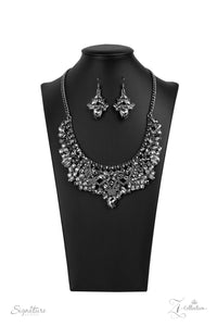 The Tina - Paparazzi Zi Collection Hematite Gunmetal Necklace