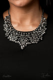 The Tina - Paparazzi Zi Collection Hematite Gunmetal Necklace