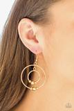 Center of Attraction - Gold Earrings Paparazzi
