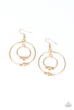 Center of Attraction - Gold Earrings Paparazzi