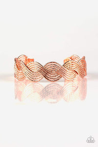 Snazzychicjewelryboutique Bracelet Braided Brilliance - Copper Cuff Bracelet Paparazzi