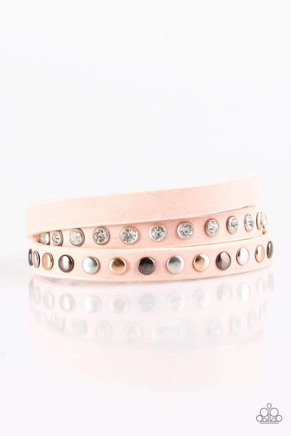 Snazzychicjewelryboutique Bracelet Catwalk Casual - Pink Leather Bracelet Paparazzi