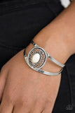 Snazzychicjewelryboutique Bracelet Deep In The TUMBLEWEEDS - White Cuff Bracelet Paparazzi