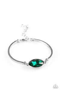 Snazzychicjewelryboutique Bracelet Definitely Dashing - Green Gem Bracelet Paparazzi