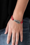 Snazzychicjewelryboutique Bracelet Faster Than FLIGHT - Red Feather Bracelet Paparazzi