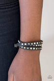 Snazzychicjewelryboutique Bracelet Lets Go For A CATWALK - Black Leather Double Wrap Paparazzi