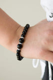 Snazzychicjewelryboutique Bracelet Radiantly Royal - Black Stretchy Bracelet Paparazzi