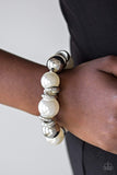 Snazzychicjewelryboutique Bracelet Rockin Rockefeller - White Pearl Stretchy Bracelet Paparazzi