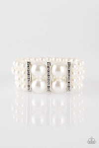 Snazzychicjewelryboutique Bracelet Romance Remix - White Pearl Bracelet Stretchy Paparazzi