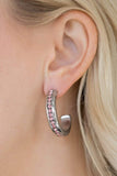 Snazzychicjewelryboutique Earrings 5th Avenue Fashionista - Pink Rhinestone Hoop Earrings Paparazzi