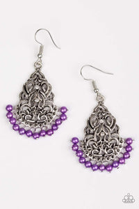 Snazzychicjewelryboutique Earrings BAROQUE The Bank - Purple Earrings Paparazzi