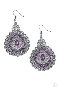 Snazzychicjewelryboutique Earrings Carnival Courtesan - Purple Earrings Paparazzi