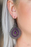 Snazzychicjewelryboutique Earrings Carnival Courtesan - Purple Earrings Paparazzi