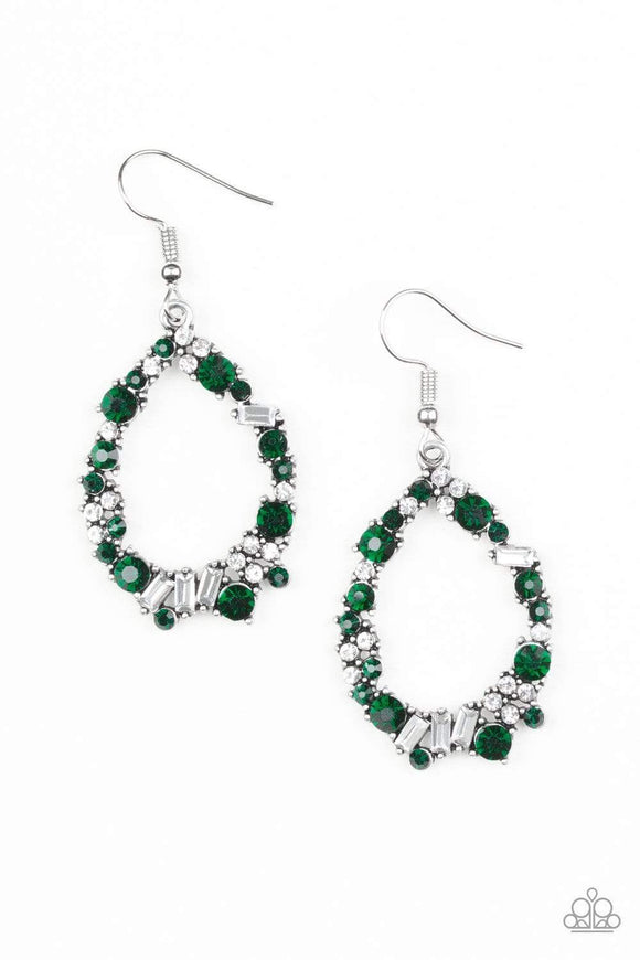 Snazzychicjewelryboutique Earrings Crushing Couture - Green Earrings Paparazzi