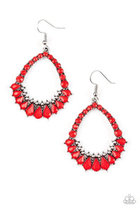 Snazzychicjewelryboutique Earrings Crystal Waters - Red Earrings Paparazzi