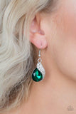 Snazzychicjewelryboutique Earrings Easy Elegance - Green Gem Earrings Paparazzi