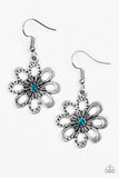 Snazzychicjewelryboutique Earrings Fashion Floret - Blue Rhinestone Earrings Paparazzi