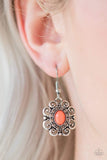 Snazzychicjewelryboutique Earrings First and Foremost Flowers - Orange Earrings Paparazzi