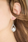 Snazzychicjewelryboutique Earrings Gatsby Grandeur - White Earrings Paparazzi