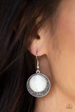 Snazzychicjewelryboutique Earrings Gleam Away - White Moonstone Earrings Paparazzi