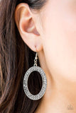 Snazzychicjewelryboutique Earrings Go Down In Glitter - Silver Earrings Paparazzi