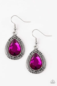 Snazzychicjewelryboutique Earrings Grandmaster Shimmer - Pink Gem Earrings Paparazzi