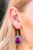 Snazzychicjewelryboutique Earrings Grandmaster Shimmer - Pink Gem Earrings Paparazzi